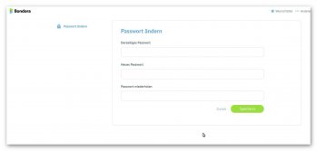 Bondora Finanzdienstleister - Ändern des temporären Passworts